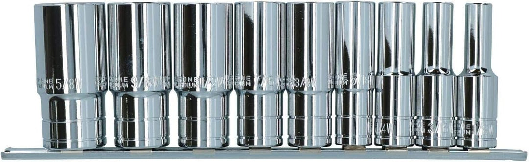 BSW British Whitworth Combination Spanner Wrench + Deep Sockets 19pc Set
