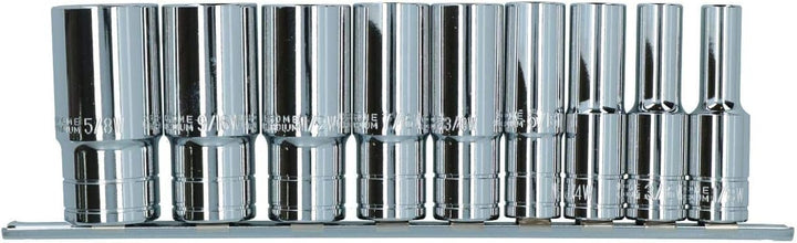 BSW British Whitworth Combination Spanner Wrench + Deep Sockets 19pc Set