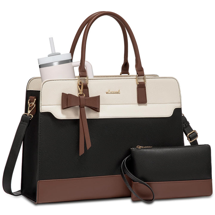 LOVEVOOK Handtasche Damen Gross, 17,3 Zoll Laptoptasche Arbeitstasche Elegant Uni Tasche Schultasche