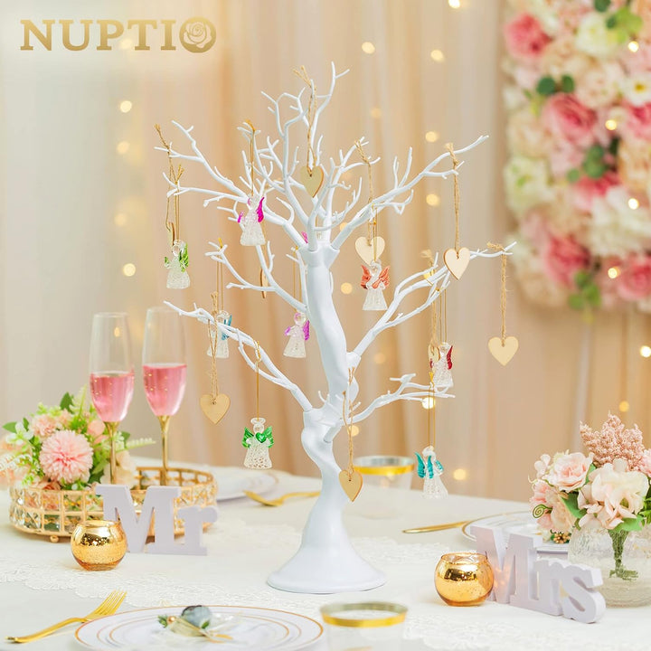 Nuptio Künstlicher Weihnachtsbaum Dekorative Bäume Weisser Zweigbaum 58cm Hoch Halloween Dekoratione