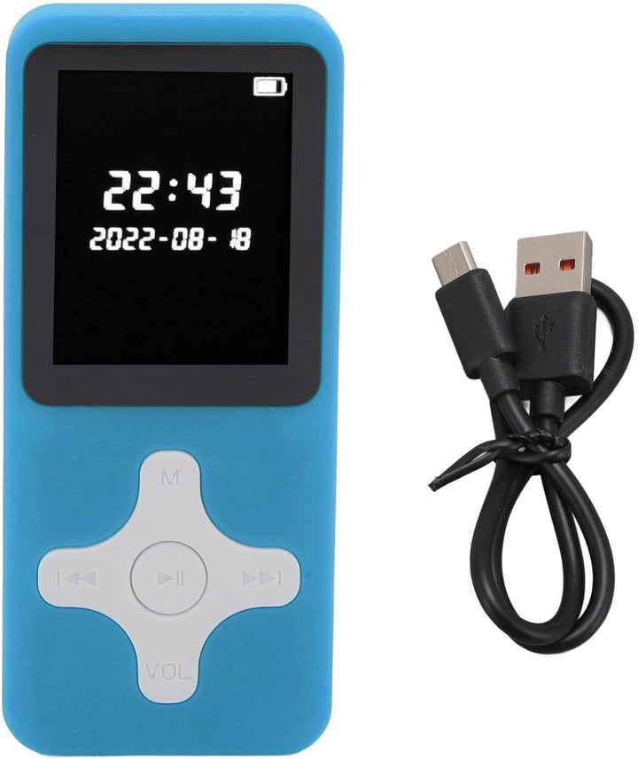 MP3-Player, Bluetooth 5.0 1,77 Zoll LCD-Musik-Player mit FM-Radio-Recorder, Wecker, Elektronischem B