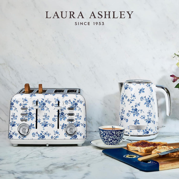 Laura Ashley Toaster und Wasserkocher Set von VQ - 1,7 L Elektrischer Wasserkochermit Schnellkochfun