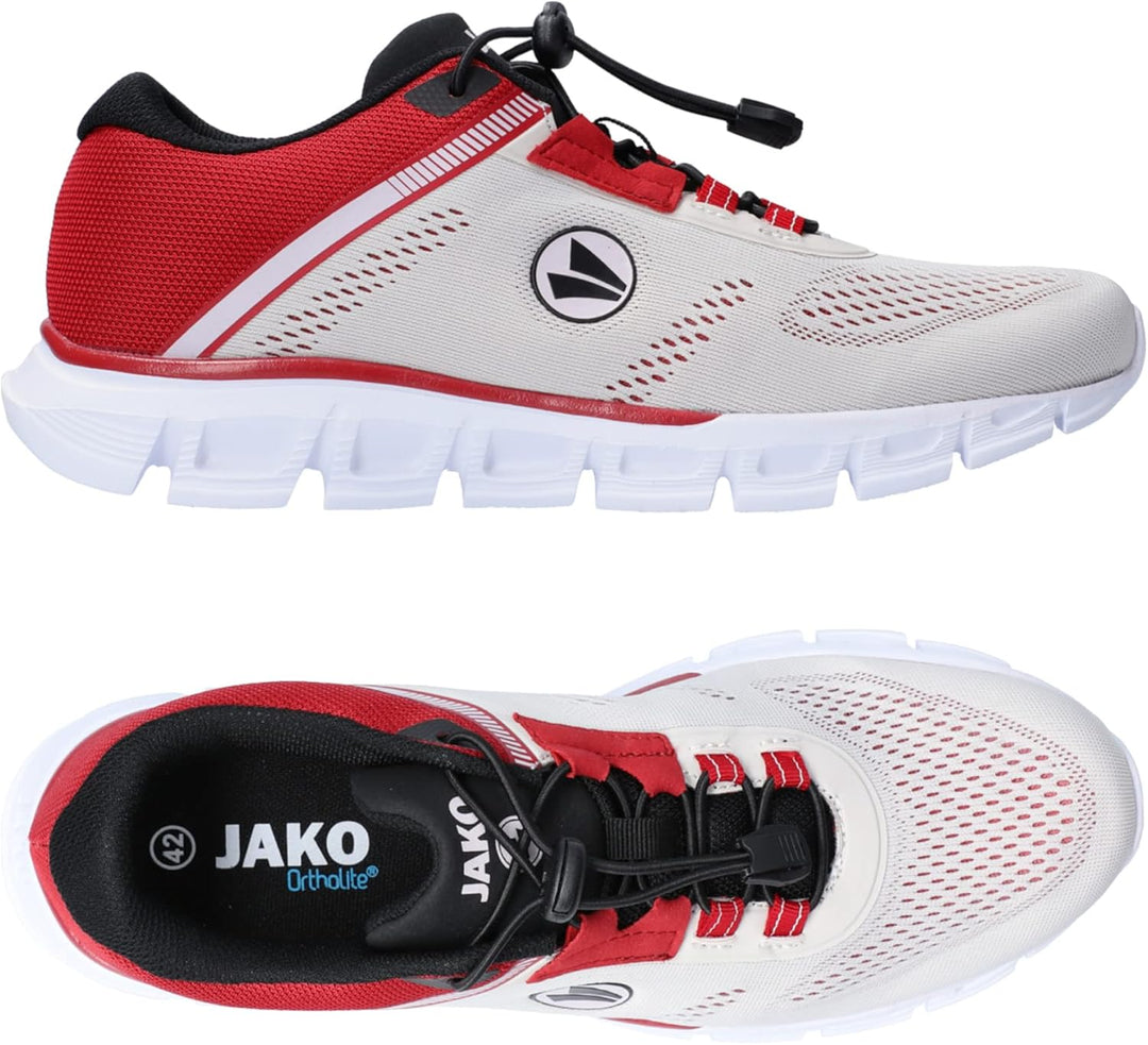 JAKO Unisex Sneaker Premium Flow 5901 Nimbous Cloud/K Red 36