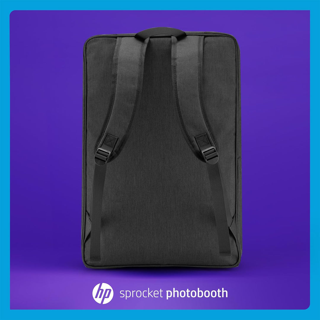HP Sprocket Photobooth Reise-Rucksack (Schwarz) - Gepolsterte Tasche mit verstellbaren Trägern und v