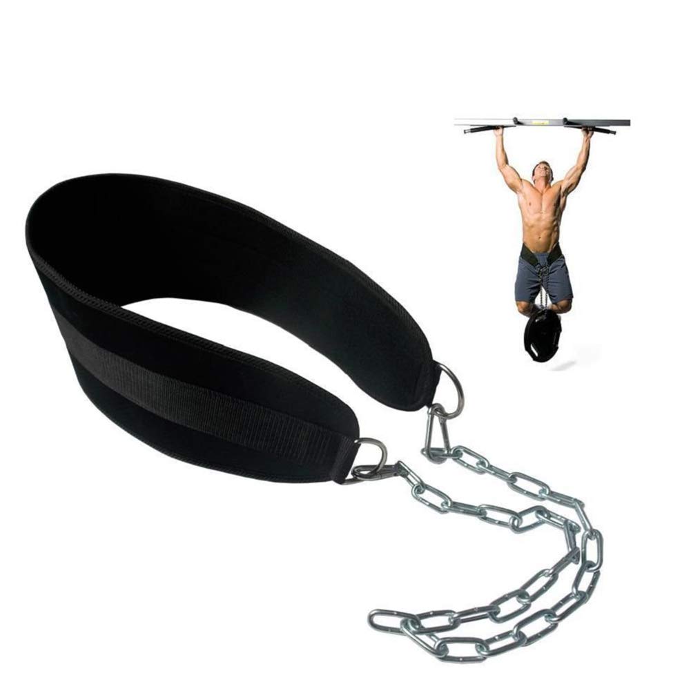 HemeraPhit Gewichtete Klimmzug Dips Gürtel Kette Doppel D Ring Gewichtheben Rückengurte Home Gym Zub