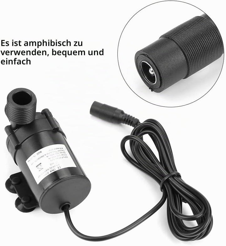 12V Tauchpumpe Solarmodul Wasserzirkulation Bürstenlos DC Pumpe für Warmwasser 0-80℃