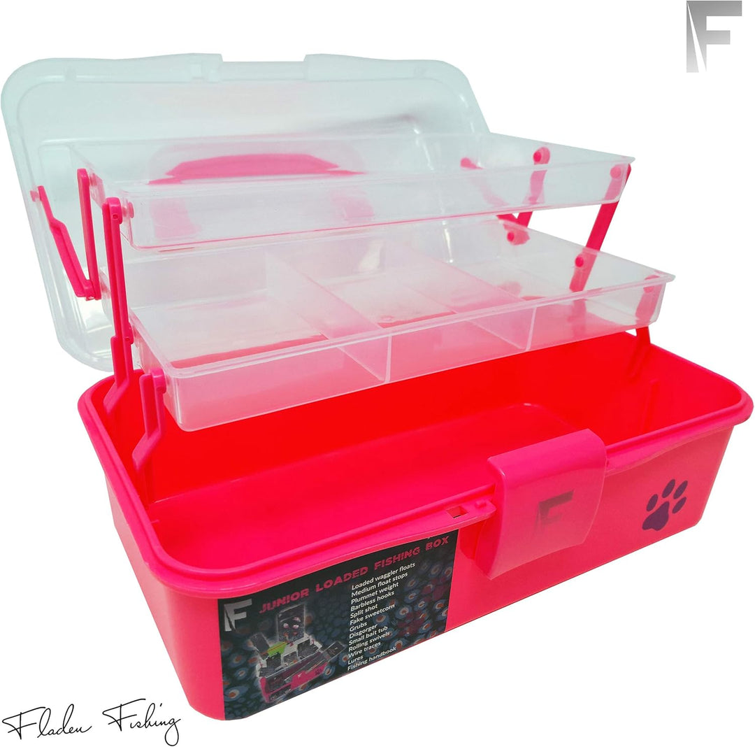 FLADEN Angelset für Kinder, mit Fluss-geladenem Grobklemmen, ideales Starter-Set für Kinder, Pink od