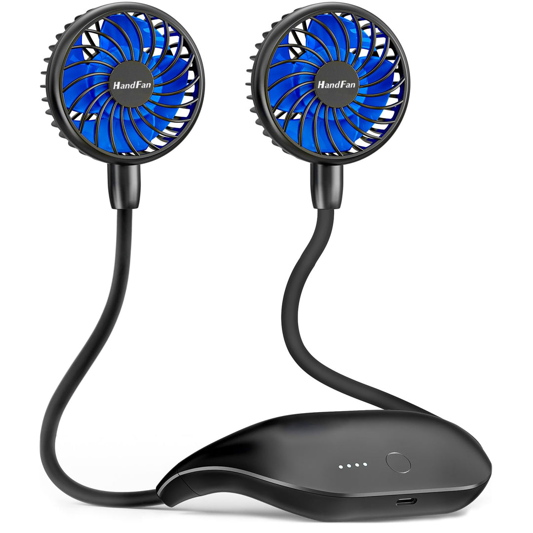 HandFan 10000mAh Tragbarer Ventilator Batteriebetrieben,6 Stufen Starker Luftstrom Halsventilator,36