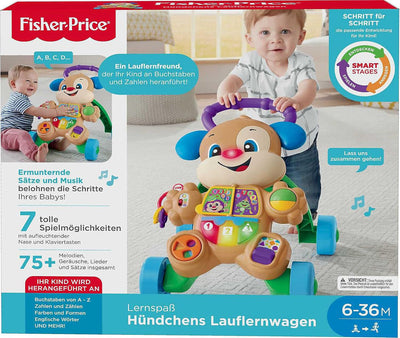 Fisher-Price Mattel FRC83 Fisher-Price Lernspass Hündchens Lauflernwagen Standard Verpackung
