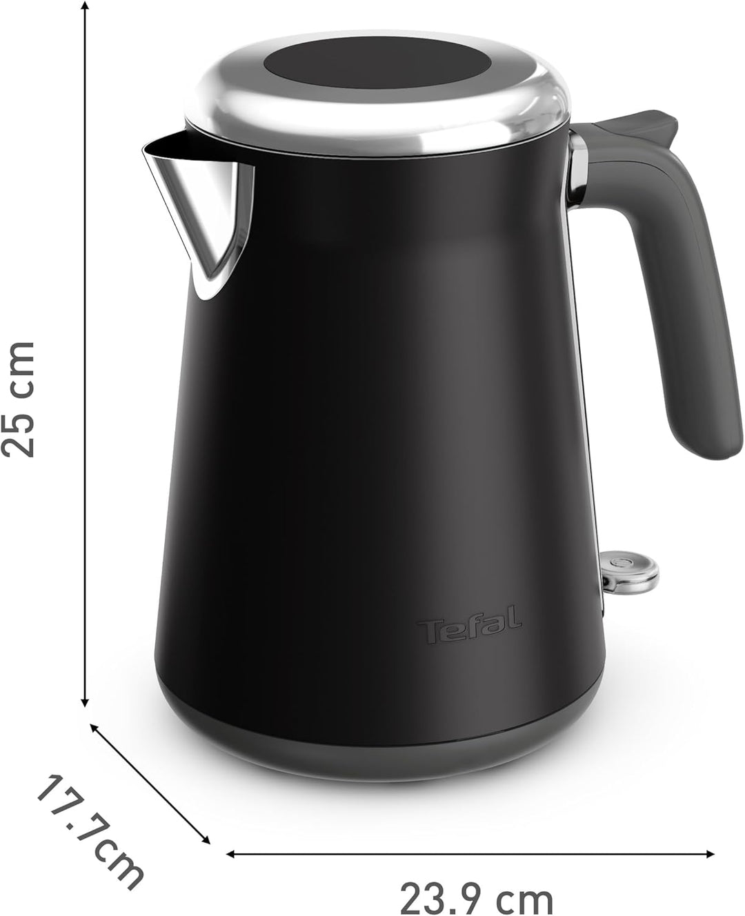 Tefal Collection Edelstahlwasserkocher im Retrostil, 1,7 l Fassungsvermögen, 2400 W, Einhändiges Öff