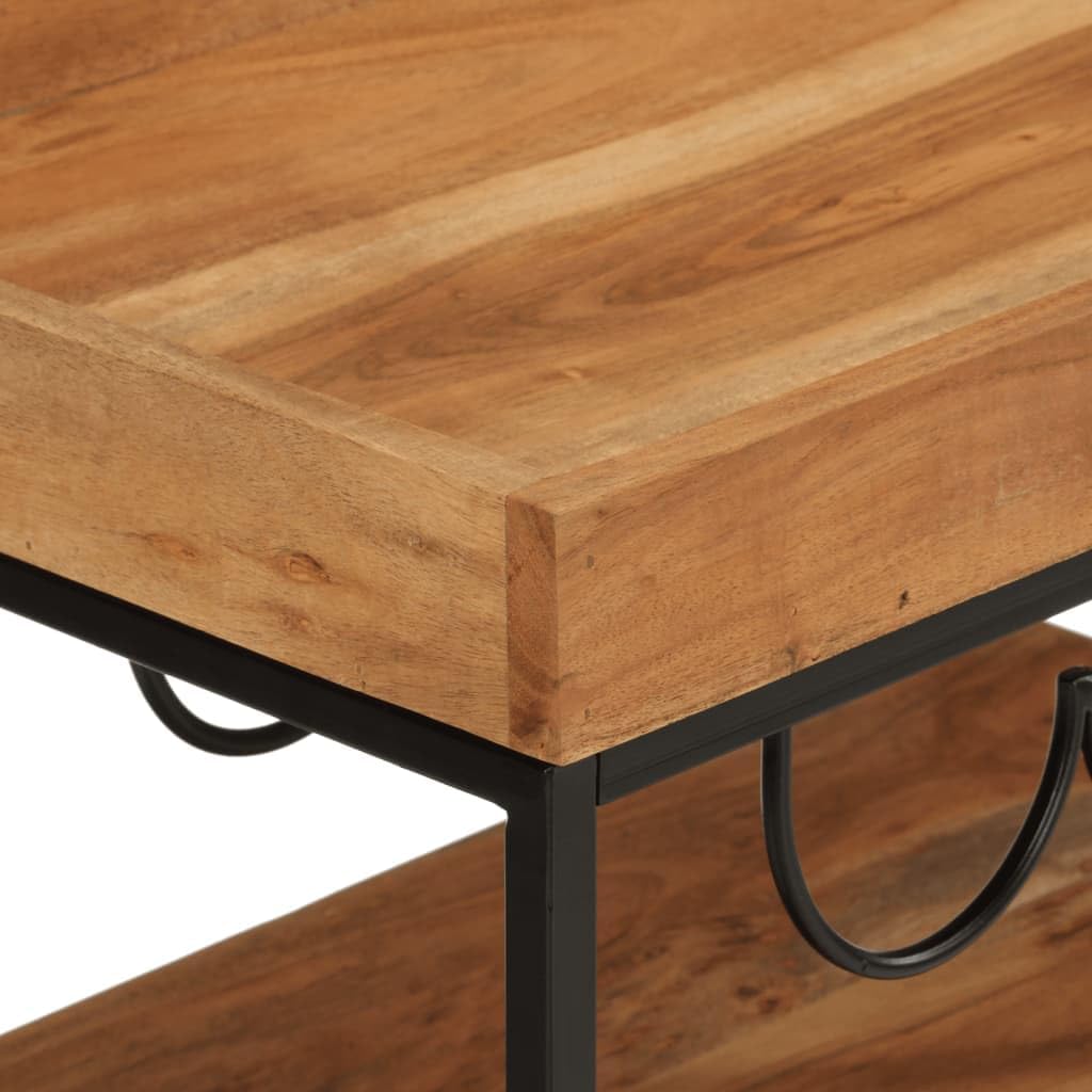 vidaXL Barwagen 60x40x80 cm Massivholz Akazie und Eisen