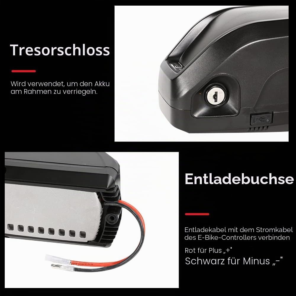 SEASON 36V 48V 52V Ebike Akku Hailong 13-20Ah Ebike Batterie passt für Elektrofahrrad 1000W / 750W /