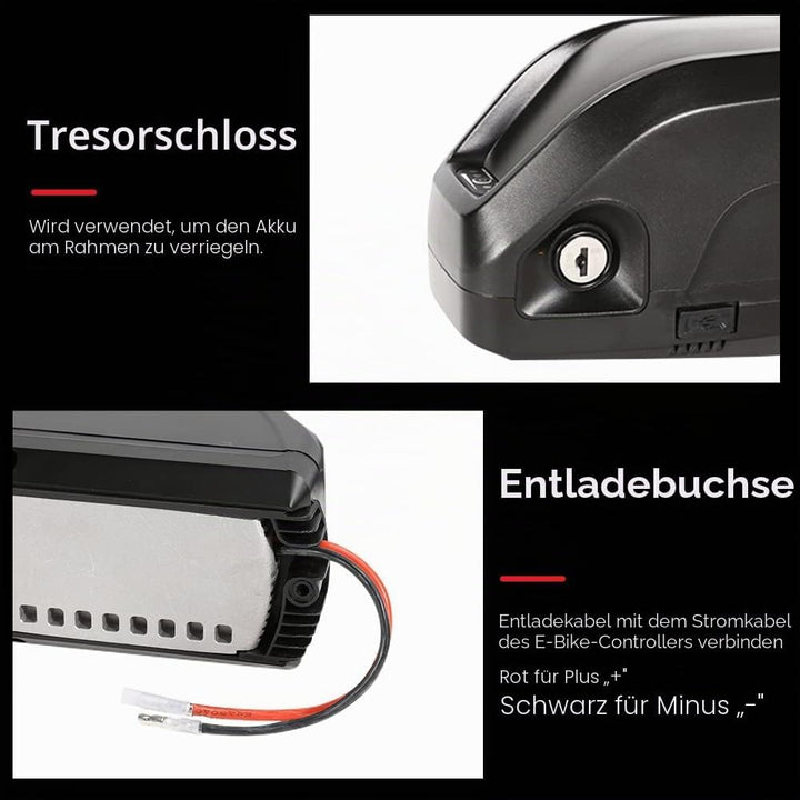 SEASON 36V 48V 52V Ebike Akku Hailong 13-20Ah Ebike Batterie passt für Elektrofahrrad 1000W / 750W /