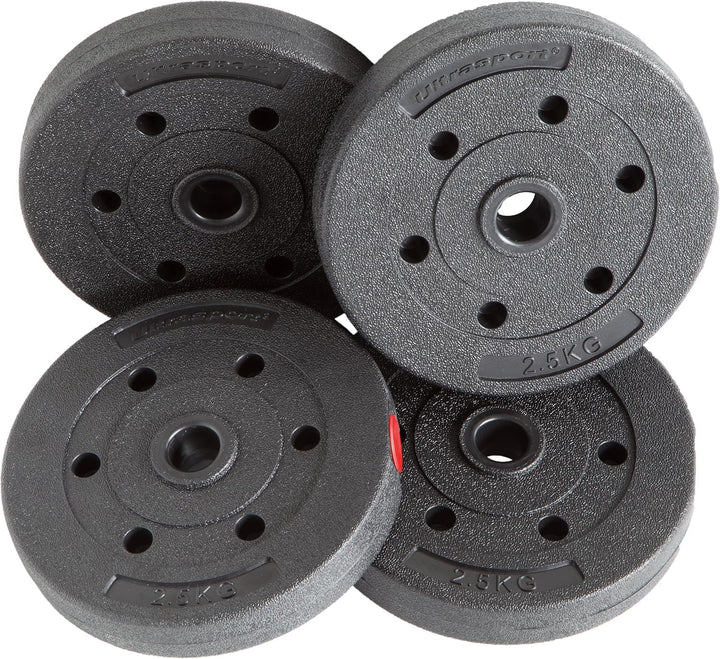 Ultrasport Hantelscheiben, Set, 4 Hantelgewichte im Set, 15Kg oder 25Kg, für Kurzhanteln und Langhan