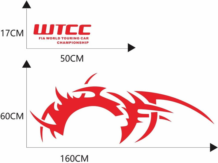 TangDao 2Pcs Auto Aufkleber Karosserie Seitenaufkleber Racing Sportstreifen Aufkleber für Auto Unive