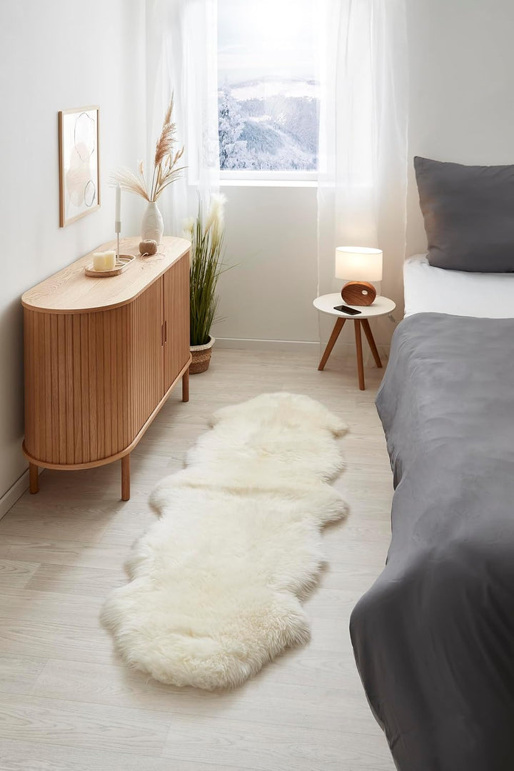 -LUXOR- living Schaffell echt – weiches Lammfell für Stuhl, Sofa & Kinderwagen oder Fellteppich für