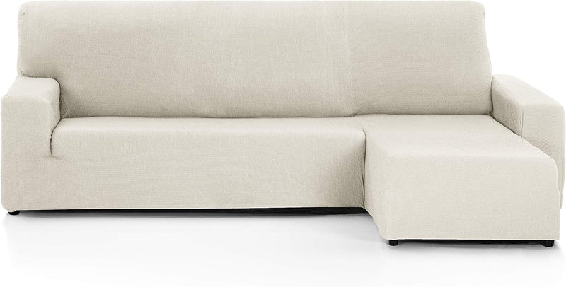 Martina Home - Sofabezug für Chaise Longue, Modell Túnez, Stoff, Elfenbeinfarbe, kurzes Eckteil rech