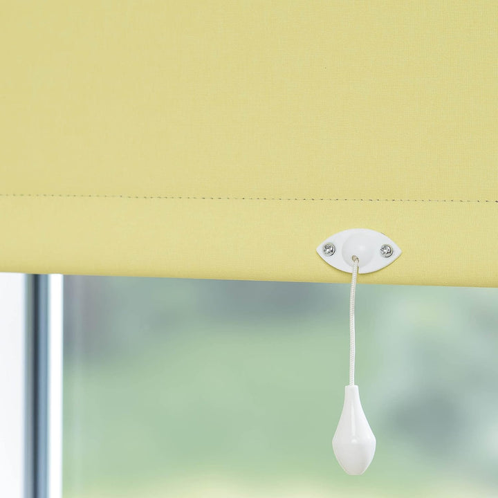 Liedeco® Rollo, Spring-, Schnapprollo / 152 x 180 cm (Breite x Höhe), gelb/Verdunkelnd, Abdunkelnd,
