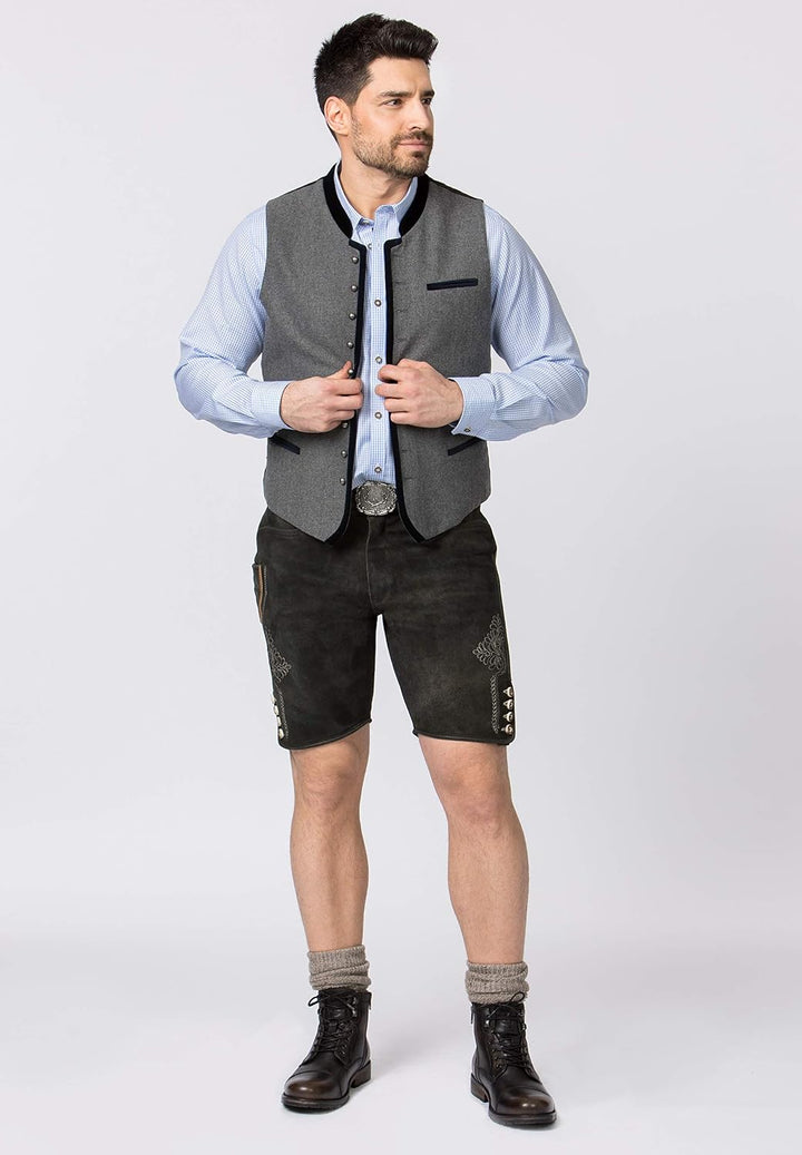 Stockerpoint Herren Lederhose Corbi4 I Grösse 44-64 I Bequeme Trachtenhose in edler Hirschoptik inkl