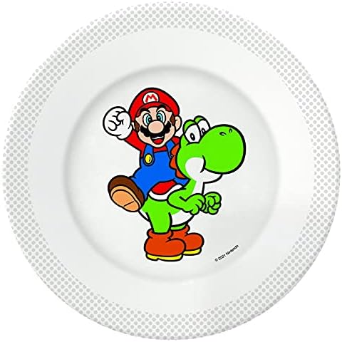 Nintendo Super Mario Frühstücksset (Schale, Tasse, Teller)/exklusiv joojee 12285 Weiss