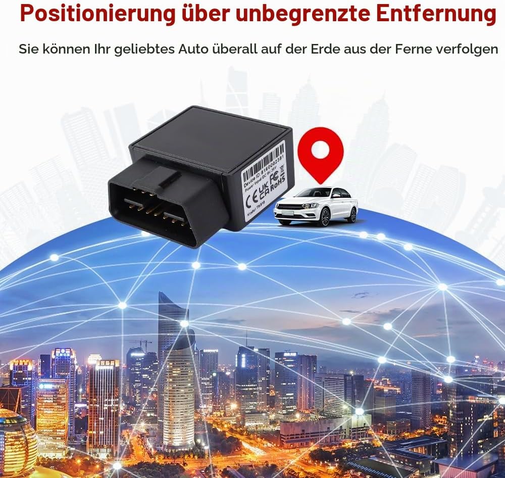 TKMARS GPS Tracker 4G OBD2 Stecker für Auto, Fahrzeuge, LKW, Diebstahlschutz Online weltweit mehrere