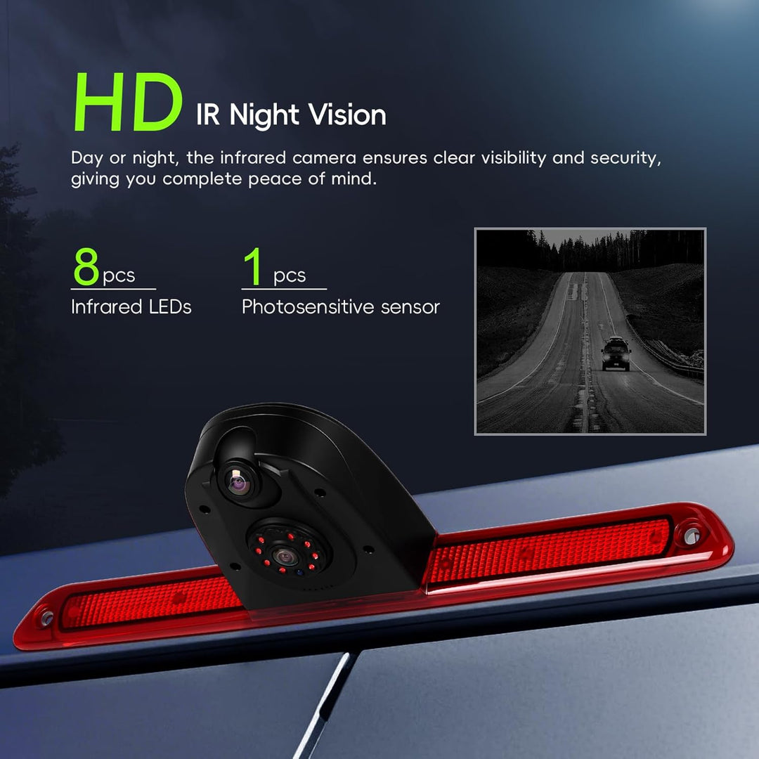 SIXWIN 720P Rückfahrkamera mit Bremsleuchte, Auto Rückfahrkamera für Benz Sprinter 2007-2019,140° We