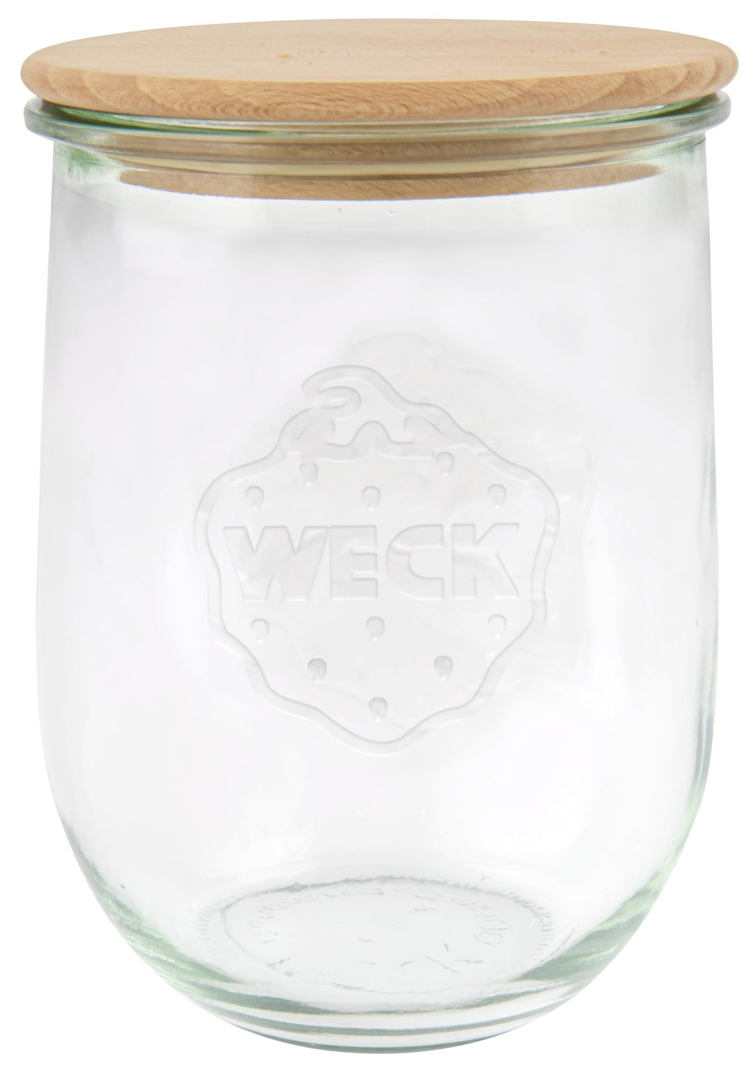 Weck Gläser Tulpenform #745 (6 Stück, Inhalt 1000 ml, Vorratsglas mit Holzdeckel + Silikondichtung,