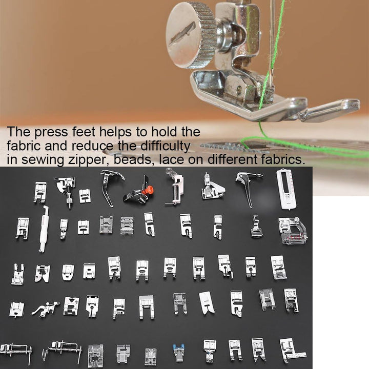 Zerodis 52 stücke Professionelle Nähfuss Set Haushalts Stitch Walking Fuss multifunktionale Nähmasch
