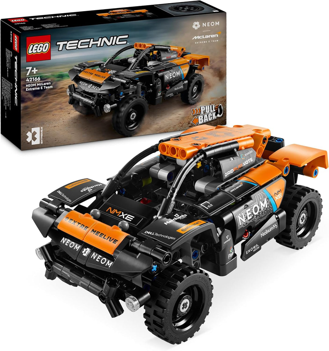 LEGO Technic NEOM McLaren Extreme E Race Car Set, Auto-Spielzeug mit Rückziehmotor & Technic Schwerl