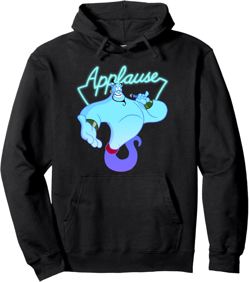 Disney Aladdin Genie Applause Neon Lights Portrait Pullover Hoodie