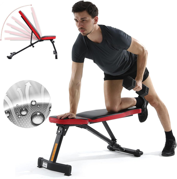 ISE Hantelbank Multifunktion Tranings Fitness Bank klappbar übungsbank verstellbar für Bauch und Bei