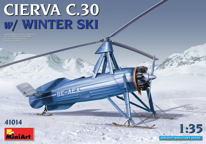 Mini Art 550041014 Militär MiniArt 41014 1:35 Cierva C.30 m. Ski-originalgetreue Nachbildung, Modell