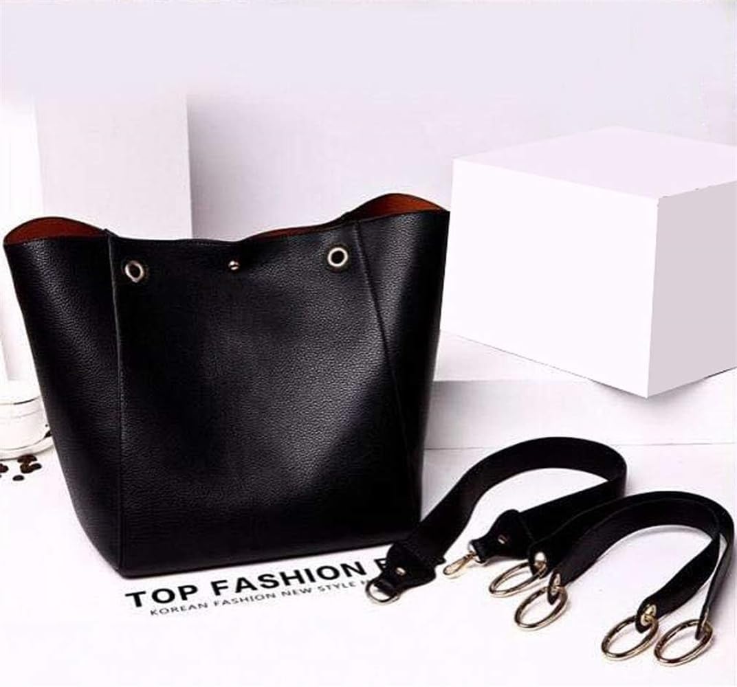 Valleycomfy Handtasche Damen Gross Shopper Tasche Leder Schwarz Klassisch Shopping Bag