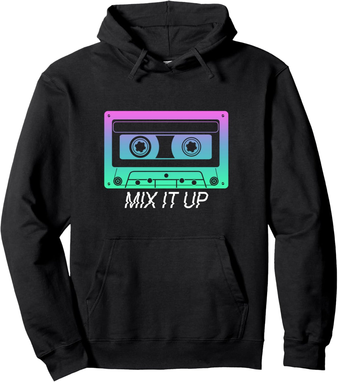 synthwave Otaku Cassette Tape Aesthetic Vaporwave Pullover Hoodie