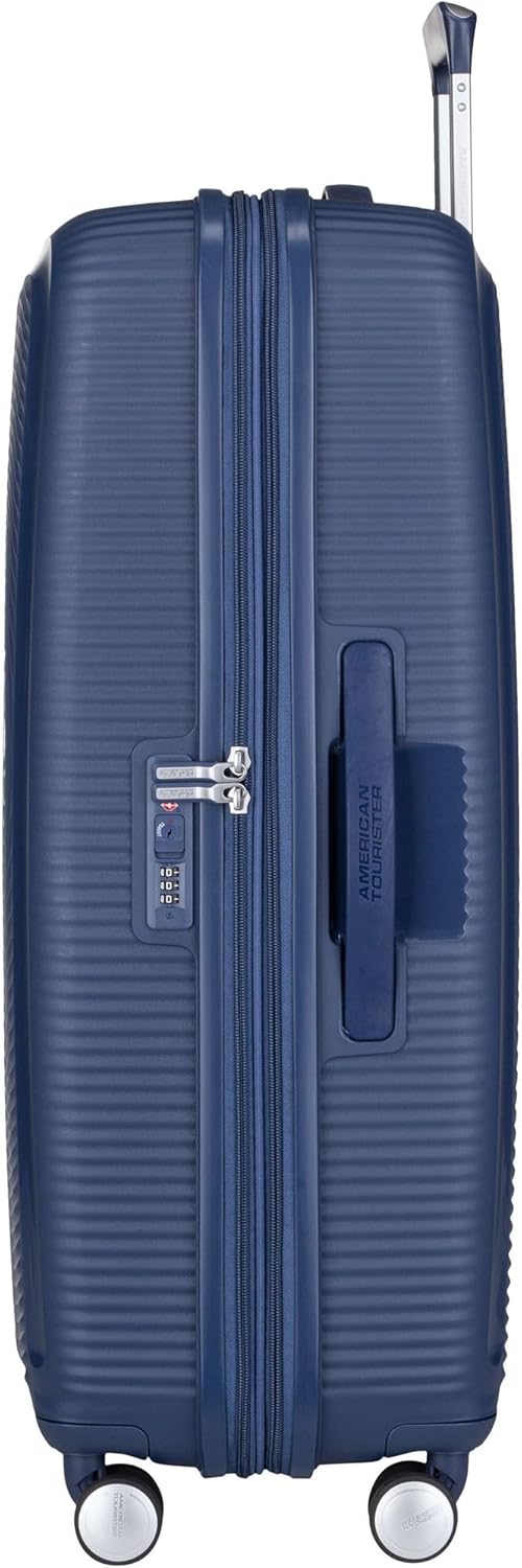American Tourister Soundbox - Spinner L Erweiterbar Koffer, 77 cm, 110 L, Blau (Midnight Navy) Blau