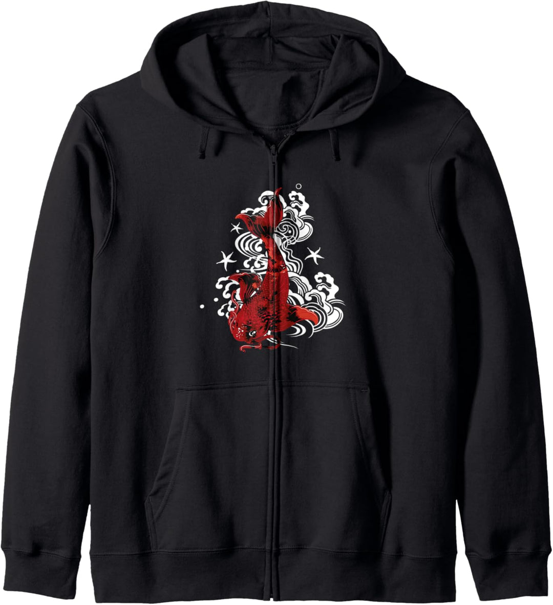 Roter Koi Fisch Grafikdesign Geschenk Kapuzenjacke