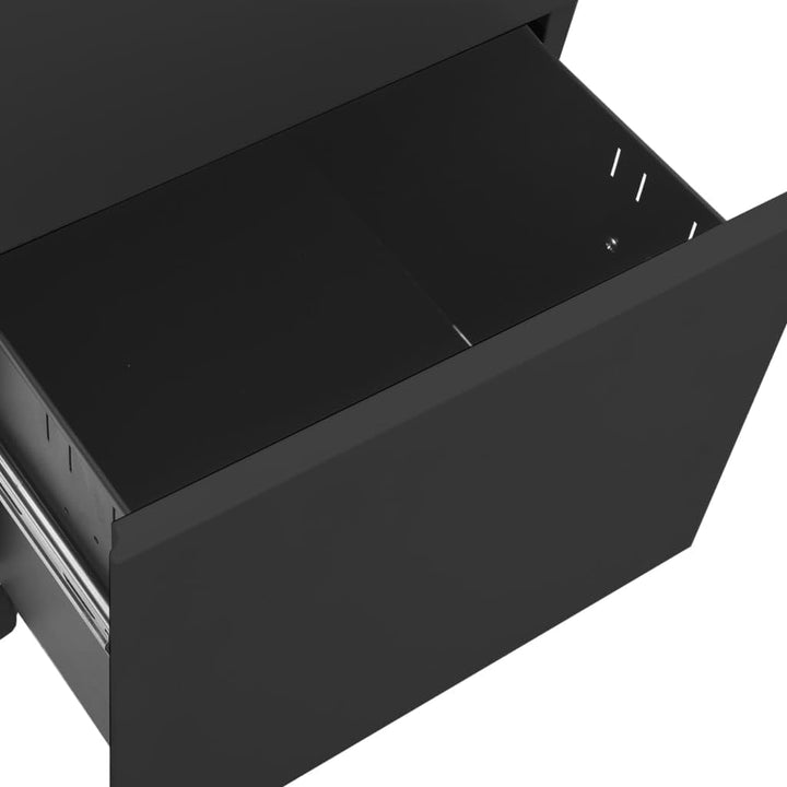 vidaXL Aktenschrank mit Rollen Rollcontainer Bürocontainer Schubladenschrank Büroschrank Stahlschran