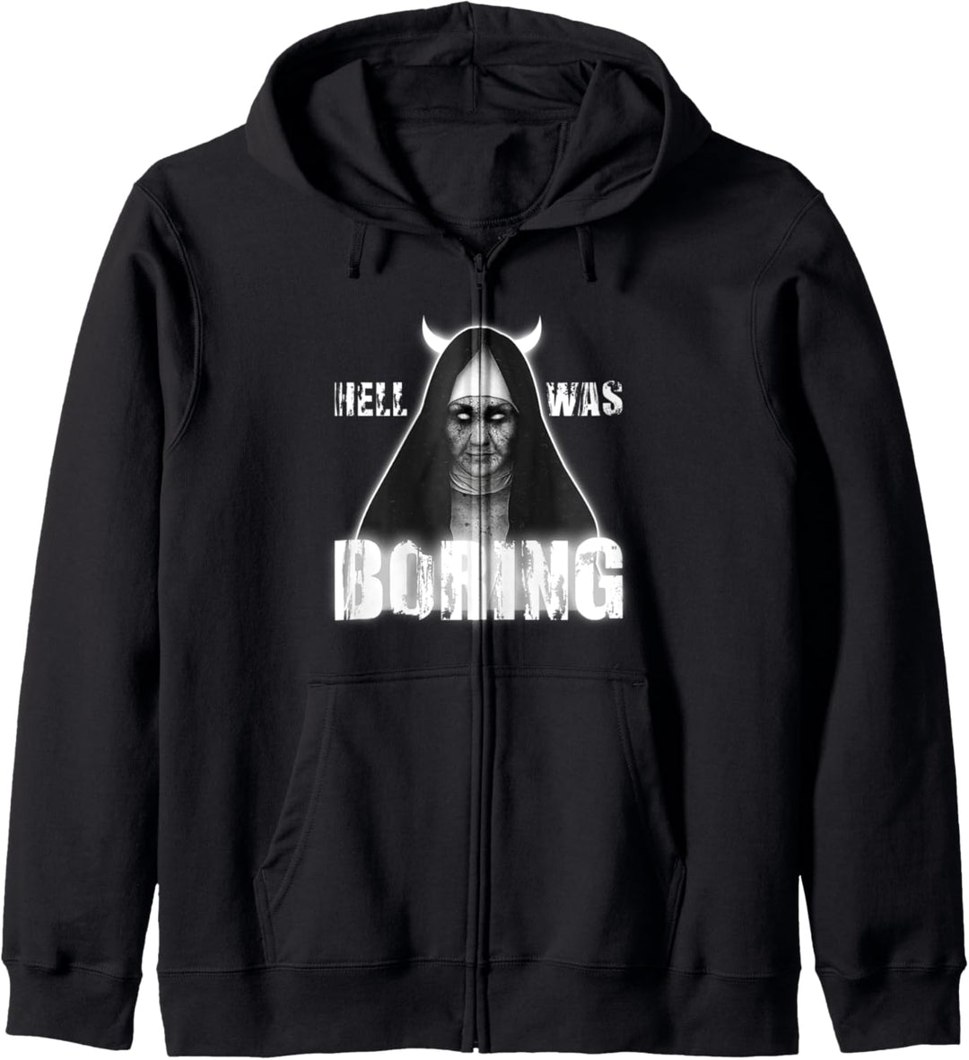 Emo Goth - Hell Was Boring - Engel Gothic Okkult Kapuzenjacke