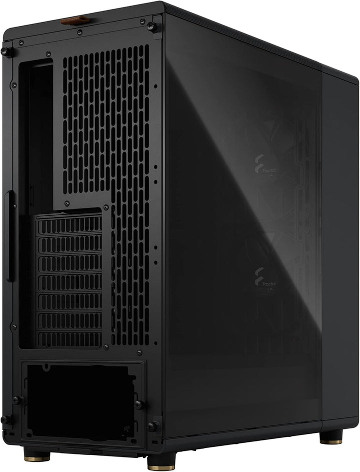 Fractal Design North Charcoal Black Tempered Glass Dark - Wood Walnut front - Glass side panel - Two