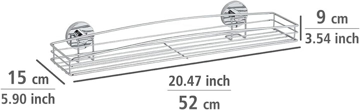 WENKO Wand Maxiablage Mod. Milazzo Duschablage ohne Bohren im Drahtkorb-Design Regal für Badezimmer