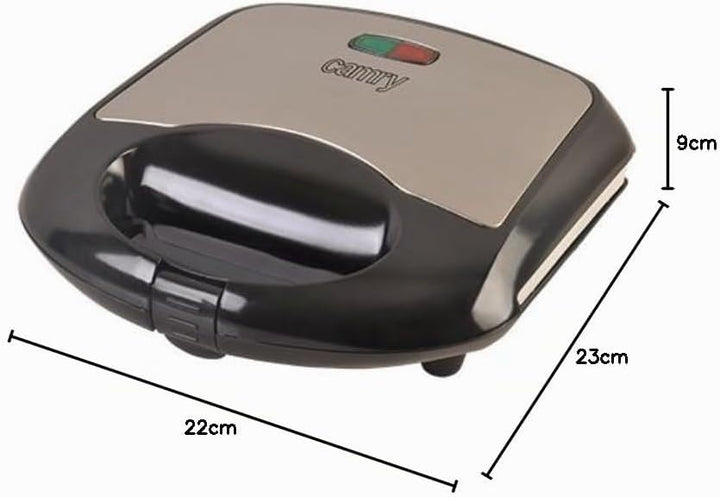 Camry CR 3018 Sandwichmaker, 700, Schwarz/silberfarben, Keramik