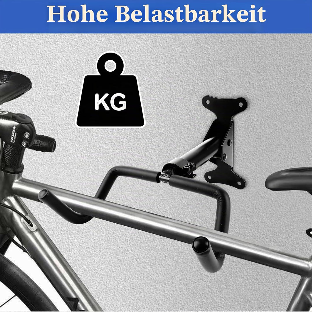 VIDETOL 2 Stück Fahrrad Wandhalterung Fahrradhalterung Wand Rechts Oder Links Drehbar Fahrrad Aufhän