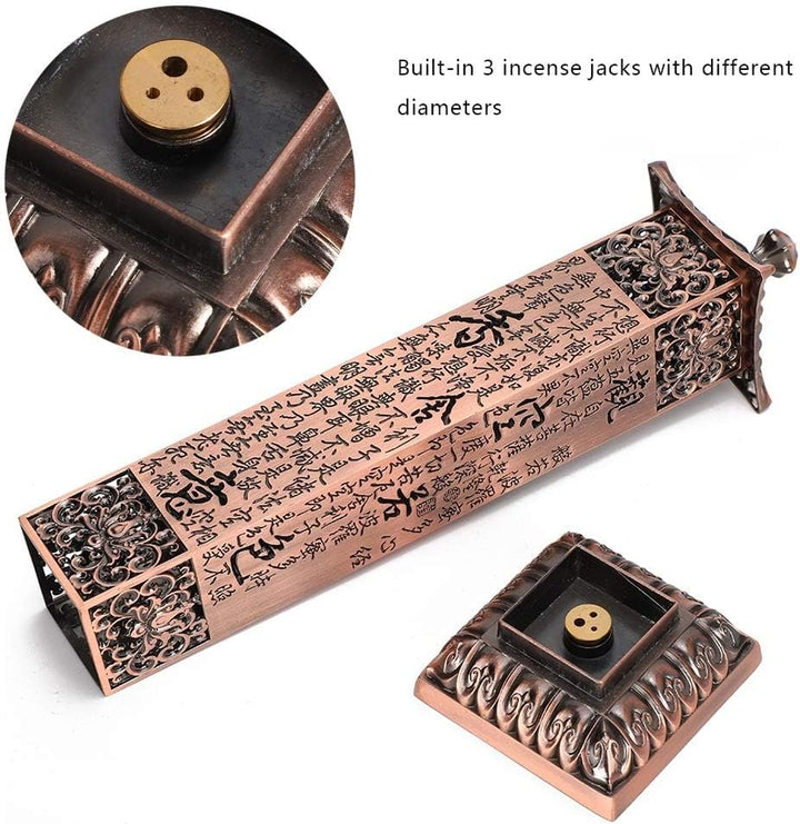 Garosa Vertikale Herz Sutra Weihrauchhalter Brenner Weihrauch Sticks Brenner Halter Aschefänger für