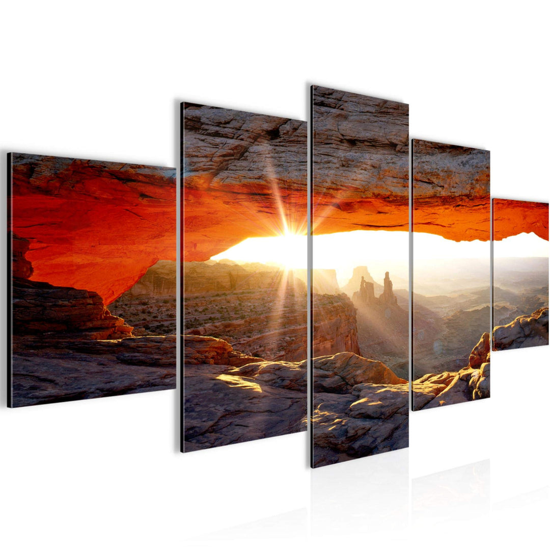 Runa Art Wandbilder Grand Canyon 5 Teilig Bild auf Vlies Leinwand Deko Wohnzimmer Schlafzimmer Lands