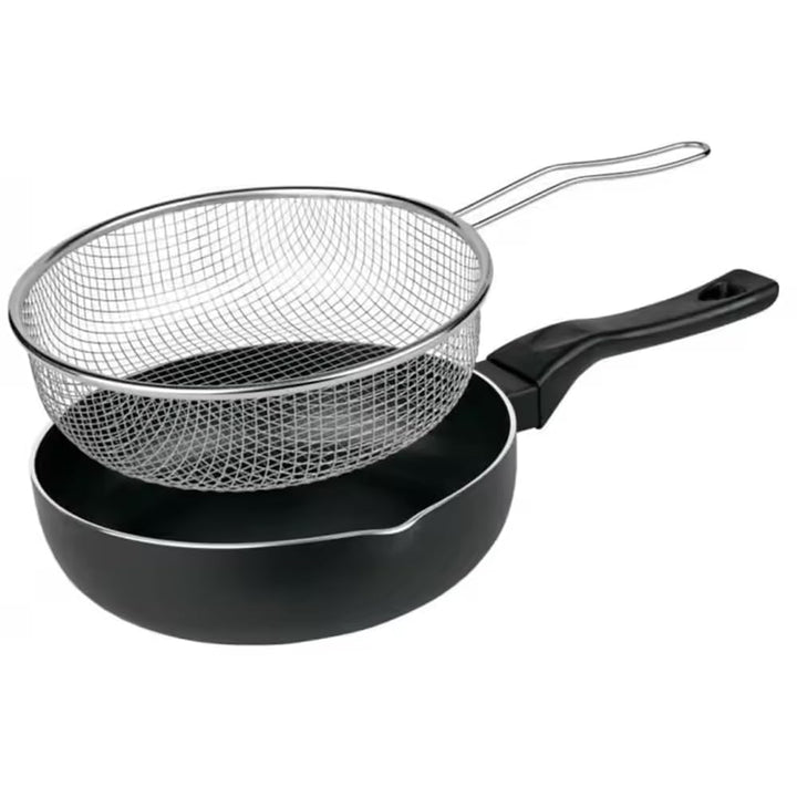 MGE - Frittierpfanne - Induktion Schnell - Bratpfanne - Fritteuse - Wok - Schwarz - 26 cm