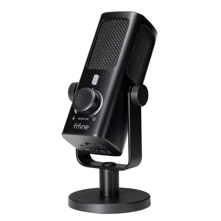 FIFINE Low-Cut Mikrofon Profile3, USB-Kondensatormikrofon mit Monitor-Mix-Lautstärkeregelung für Stu