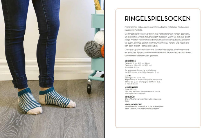 Stylische Socken selbst häkeln: Neue Ideen für Einsteiger und Fortgeschrittene, Taschenbuch
