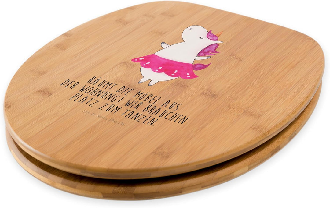 Mr. & Mrs. Panda Motiv WC Sitz Einhorn Ballerina - Geschenk, Geburtstag, Tänzerin, Einhorn Deko, Toi