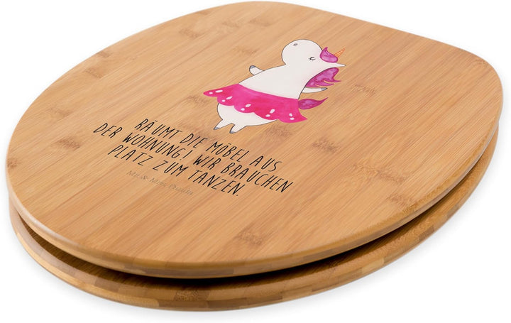 Mr. & Mrs. Panda Motiv WC Sitz Einhorn Ballerina - Geschenk, Geburtstag, Tänzerin, Einhorn Deko, Toi