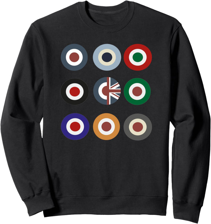 Mod zielt auf Bullseye UK RAF Roundel Target Sweatshirt